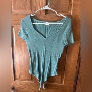 Abercrombie & Fitch Teal Ribbed Bodysuit